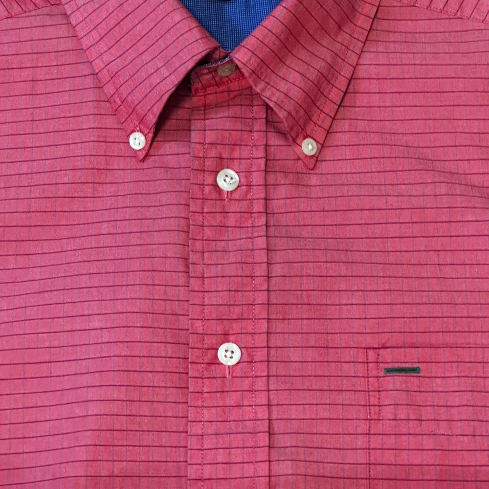 Tommy Hilfiger Button Down Shirt Short Sleeve Striped Casual Size Mens
